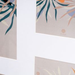 Cadre photo Blanc Naturel Verre Bois MDF