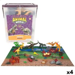 Set Dinosaures Colorbaby 20 x 12 x 7 cm 52 Pièces 4 Unités
