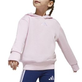 Sweat-shirt à capuche fille Adidas LK SL FL HD Rose M