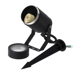 Lampe de Jardin GU10 avec Pique - Finition Noire - Aluminium - IP65 - Éclairage Extérieur LED