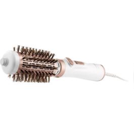 Sencor SHS 0910GD Brosse à air chaud professionnelle avec rotation automatique, 1000 W, céramique et sanglier, 2 réglages de vitesse/température, cordon pivotant 360°, Or/Blanc
