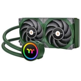 Thermaltake TOUGHLIQUID 240 ARGB Sync - Refroidisseur liquide tout-en-un pour processeur, 2 ventilateurs 120mm, 500-2000 tr/min, vert Racing
