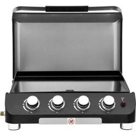 Cookingbox Palma Plancha de gaz 4 brûleurs Noir 69 x 51 x 35 cm - 9760181
