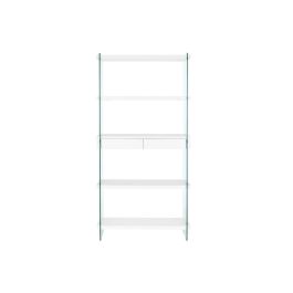 Étagère DKD Home Decor Blanc Transparent Verre Bois MDF 90 x 35 x 180 cm (1)