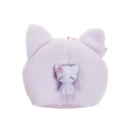 Barbie JJP64 - Cutie Reveal - Poupée Chat Mauve - Coffret Surprise avec 10 Accessoires Mode, Dès 3 ans