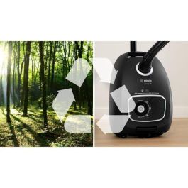 Bosch BGB41BA1 Aspirateur traîneau avec sac - Série 4 - 700 W - 4 L - Rayon d'action 11 m - Variateur électronique - Filtres lavables - 75 dB - Noir