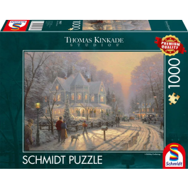Schmidt Spiele - Puzzle 'Une Réunion Familiale de Fête' 1000 Pièces, Paysage Détailé, à Partir de 12 Ans
