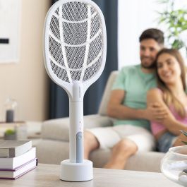 Raquette Anti-insectes Rechargeable 2 en 1 avec Lumière UV KL Rak InnovaGoods