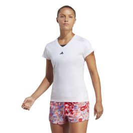 T-shirt à manches courtes femme Adidas Essentials Minimal Blanc Fitness 6-7 ans