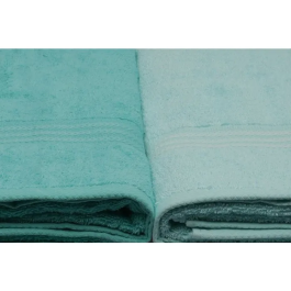 Ensemble de 4 serviettes de bain en coton 100% - Vert menthe - 70 x 140 cm