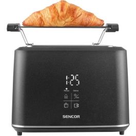 SENCOR STS 0600BK Grille-pain 2 Fentes avec Ecran LED Tactile, Fonctions Réchauffer/Annuler/Décongeler, Brunissage Uniforme, Noir