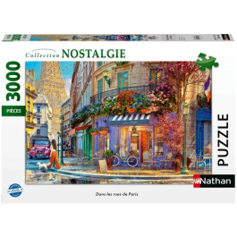 Nathan Puzzle 3000 pièces Collection Nostalgie - Dans les rues de Paris, pour adultes et adolescents dès 14 ans, qualité supérieure avec encastrement parfait, ref 12001870 Precio: 67.344. SKU: B17TGD7AWY