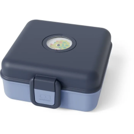 Monbento Lunch Box Snacky Bleu Infinity 850 ml - Boîte à sandwich enfant avec couverts - Sans BPA - Inclus étiquettes personnalisables