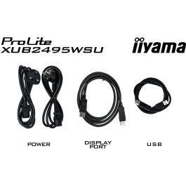 61,1cm/24" (1920x1200) Iiyama Prolite XUB2495WSU-B7 16:10 FHD IPS 4ms 75Hz HDMI DP USB Speaker Pivot Black