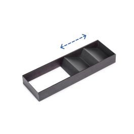 Emuca Orderbox Organiseur incliné pour tiroir, 150x470mm, Acier et Bois, Gris antracite