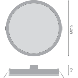 LEDVANCE LVE-4058075703285 Downlight LED 30W 3000Lm 3000K 100° IP44 Blanc Chaud