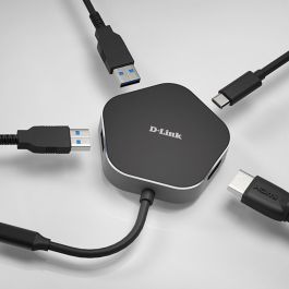 D-Link DUB-M420 Hub USB-C avec 2 Ports USB 3.2 Gen 1 et 1 Port HDMI 1.4, jusqu'à 4K 4096x2160, Aluminium Noir