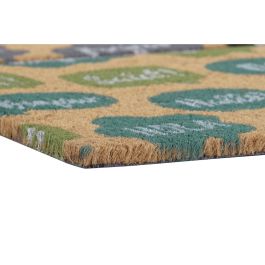 Paillasson DKD Home Decor Noir Gris Marron Caoutchouc Menthe 2 Unités Fibres de coco (60 x 40 x 1,5 cm)