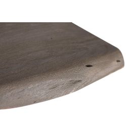 GINER Y COLOMER - Table à manger rectangulaire 200 cm en bois d'acacia et métal, finition sable et noir, style rustique, épaisseur 5,2 cm