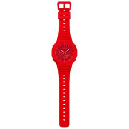 Casio G-SHOCK Montre Multifonction Rouge Résistante aux Chocs avec Boîtier Renforcé Carbone et Bracelet Résine
