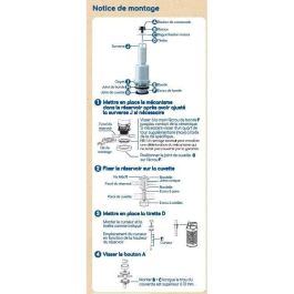Edouard Rousseau AAABG16380 Mécanisme de chasse d'eau abatible Certifié NF Débit 3,5 L/s Ajustable 255-455 mm