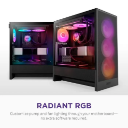 NZXT Kraken Core 240 RGB RL-KR24C-B1 - Refroidisseur liquide CPU AIO 240 mm - Ventilateur monobloc - Compatible Intel LGA 1851/1700/1200/115X & AMD AM5/AM4 - Noir