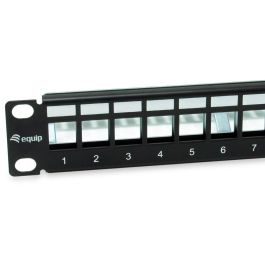 Equip Patchpanel 12x Cat6A 10" FTP 1HE Keystone Montage sw