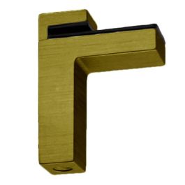 HERRAJES ALK Support Étagère pour Cristal et Bois, Réglable de 0 à 40mm, Finition Cuir