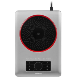 Sencor SCP 5010SS Plaque chauffante en vitrocéramique 1500 W - Diamètre 19 cm, 6 modes de cuisson, minuterie 4 heures, design ultra-mince