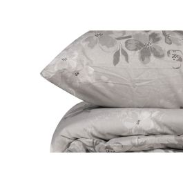 Parure de lit Housse de couette 220x240 cm + 2 taies d'oreiller 60x60 cm 100% Coton Renforcé Gris ASI8681181814789
