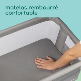 BEBECONFORT Zina Berceau Pliable Bebe & Cododo, 0-6 m (0-9 kg), 5 Positions de Hauteur Réglables, Matelas Inclinable, Mineral Grey
