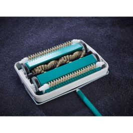 Balai mécanique Leifheit Regulus 11700, balayeuse efficace avec 3 brosses rotatives de balayage, sans câble ni électricité,turquoise