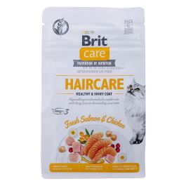 Aliments pour chat Brit Care Grain Free Haircare Healthy & Shiny Coat Adulte Poulet Saumon Poisson 400 g