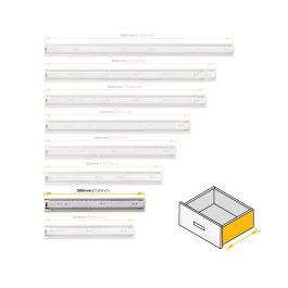 Emuca Lot de 5 jeux de coulisses pour tiroirs, roulement à billes, hauteur 45mm, profondeur 300mm, sortie totale, zingué