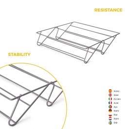 Emuca Kit tiroir à chaussures et rack ajustable Quartz pour armoires, glissières extension totale et à fermeture douce, Module 60cm, Finition Titane