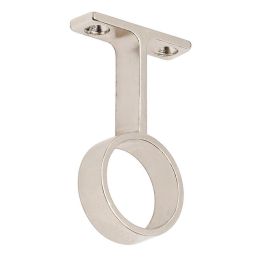 HERRAJES ALK Support pour Tube Rond D25Mm Central Nickel