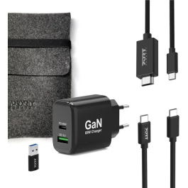 Port Designs - Chargeur GaN 65W - Pack 4 en 1 - Câble USB-C, Adaptateur, Câble HDMI 4K UHD - Housse de transport incluse Precio: 68.796. SKU: B1CZNEPEP5