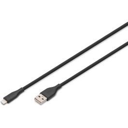 DIGITUS USB 2.0 Kabel Typ A-Lightning Silikon 2m MFI schwarz