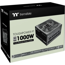 Thermaltake Toughpower PT - Alimentation PC modulaire 1000 W 80 Plus Platinum, ventilateur 120 mm, ATX 3.1, compatible PCI-E 5.1 12VHPWR (16 pins), noir