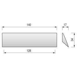 Giusti Poignée Tabla Zamak Finition Aluminium RAL 9006 Distance Entre Axes 128mm