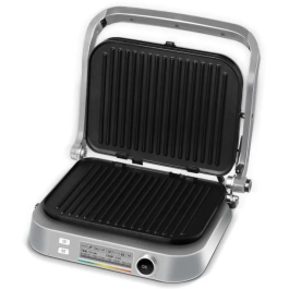 Sencor SBG 6231SS - Grill électrique avec écran LCD, plaques amovibles antiadhésives (30x25 cm), puissance 2100 W, surface CoolTouch