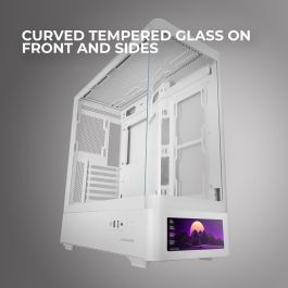 Boîtier ATX semi-tour Mars Gaming MCLCDPROW Blanc