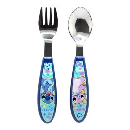 Set de couverts ThermoBaby LILO & STITCH Bleu Turquoise Métal Acier inoxydable 2 Pièces