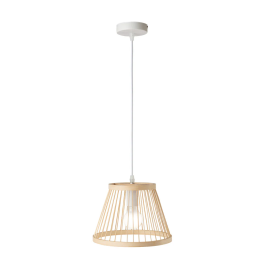 SKD Lampe Suspendue Bielsko-Biala SKD-P80101 en Rotin Naturel Style Boho-Chic Douille E27