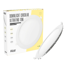 BX3 LIGHT - Plaque LED circulaire 18W 1409 Lm 4200K blanc neutre, 40000 h, installation encastrée ou en surface, pour intérieur