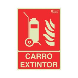 DUVER Señal 7013 Plastico 297X210 "Carro Extintoir" Luminiscente