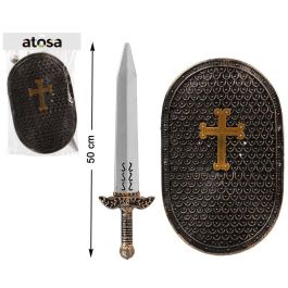 Kit médiéval épée et bouclier pour chevalier, costume de combat pour enfants, 50x32 cm, âge 3 ans et plus, thème Moyen Âge Precio: 14.6900004. SKU: B1FTLWMJF2