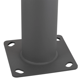 Colonne de Lampadaire Cylindrique 3M Démontable Gris Aluminium 1.8mm pour Lampadaires 76mm