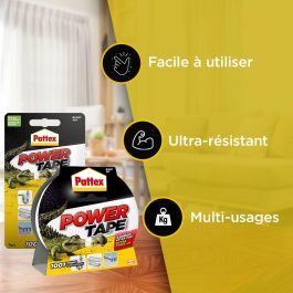 Pattex Ruban adhésif super résistant Power Tape, Blanc, 10 m