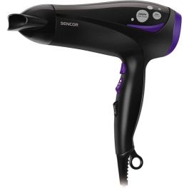 Sencor SHD 108VT Sèche-cheveux ionique 2000 W - Noir - 2 vitesses, 3 niveaux de température, air froid - Inclus diffuseur et buse
